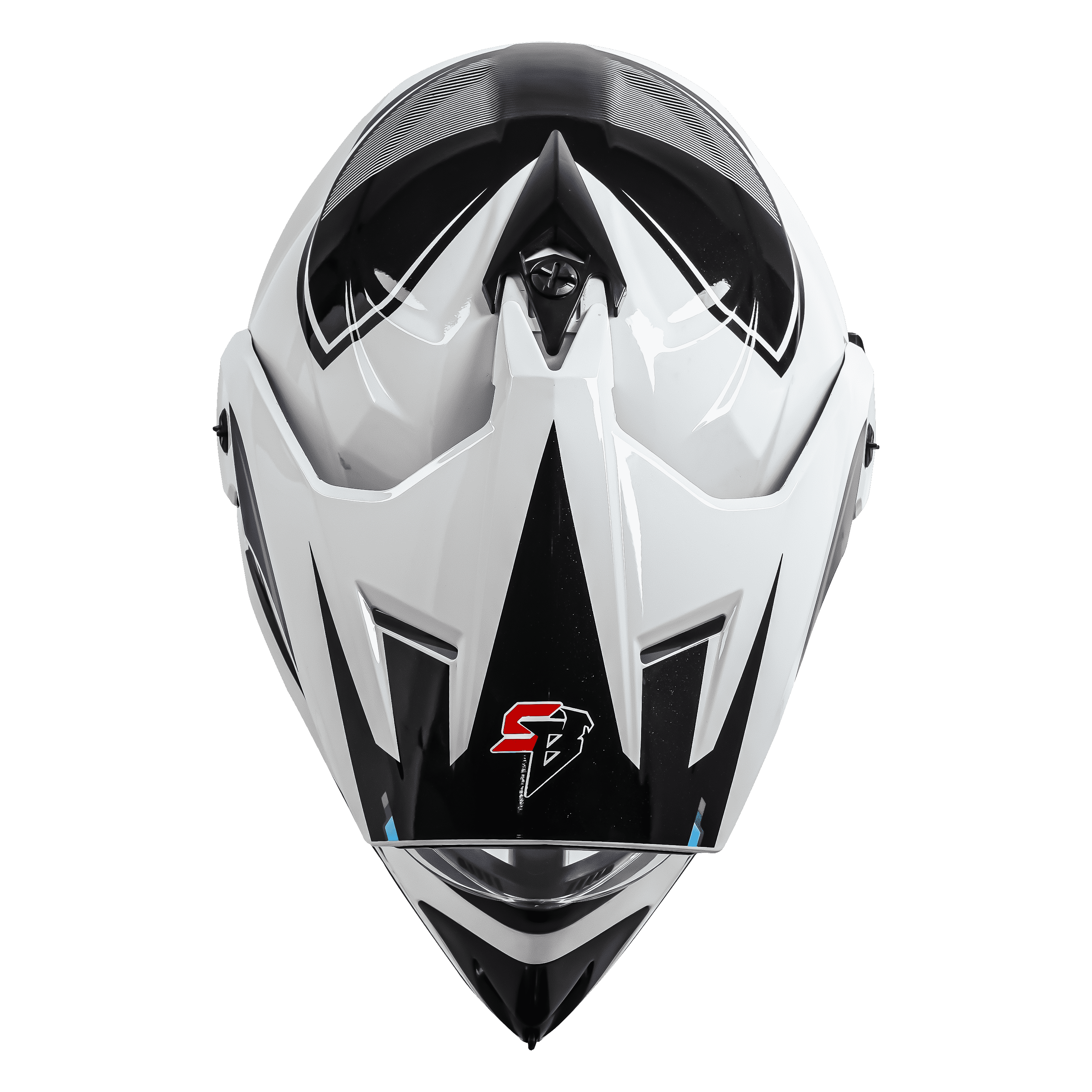 SBH-13 RACER GLOSSY WHITE WITH GREY